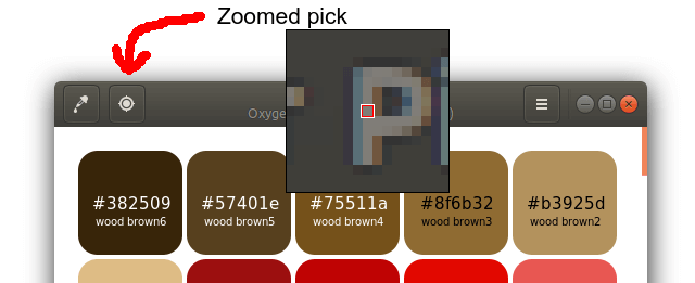 Zoomed pick tool